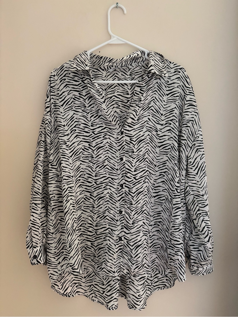 Zara Zebra Print Button Up